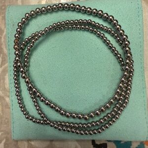 Silver Beaded Bracelet Trio